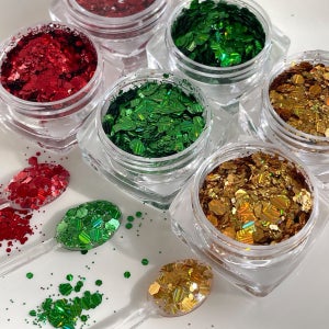 홀리데이2 크리스마스 겨울 육각가루 네일글리터