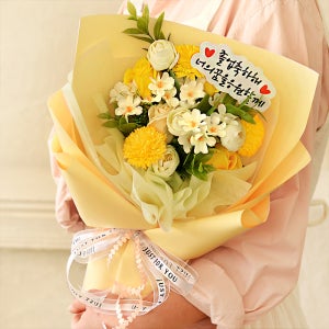 졸업식 꽃다발 비누꽃 졸업 토퍼 축하 입학식 선물 초등학교 고등학교 레몬데이즈M