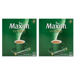 동서식품 맥심 디카페인 커피믹스 50T x 2박스