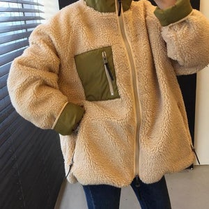 루즈핏 여성 후리스 점퍼 베이직 여성 양면 점퍼 부클 양털