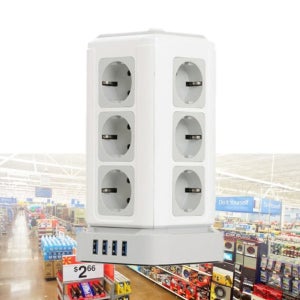 타워2세대 고용량 16구 화이트 텔로타워 정리함 디자인 거치대 과부하차단 아볼트 국산