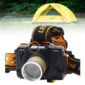 등산 켐핑 안전모 손전등 파워줌 라이트 렌턴 캡 해드 충전식 용 캠핑 엘이디