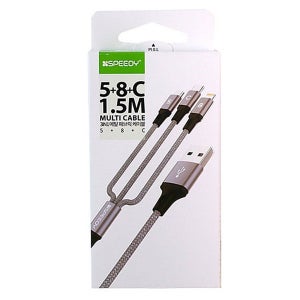 3IN1 메탈 충전케이블SPE-3MF58C 타입 핀 안드로이드 멀티 스마트폰 핸드폰