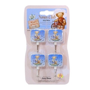 큐트스타일 노노스 사각행거 4P 소품걸이 행거 벽후크 접착식행거 접착식후크 주방행거