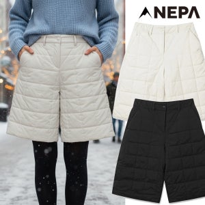 네파겨울바지 여성 모노 패딩 숏 버뮤다 여자팬츠 릴렉스핏
