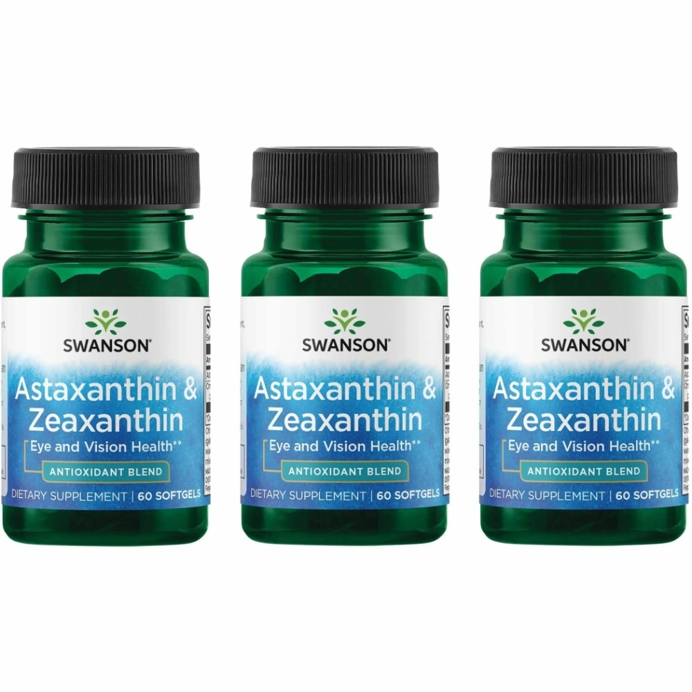 스완슨 아스타잔틴 지아잔틴 Astaxanthin <b>Zeaxanthin</b> 60정 x 3개