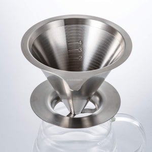 하리오 더블 메쉬 메탈 드리퍼 스텐 DMD-01-HSV 1~2잔 일본 핸드드립 커피
