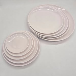 [업소용 멜라민식기] 식당 원형접시 플레이트 / 내구성 강한 화이트 멜라민