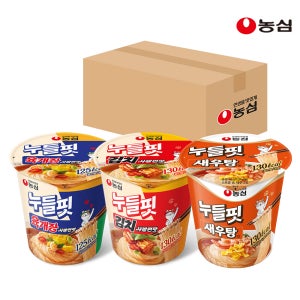 농심 누들핏 육개장사발면맛8입 + 김치사발면맛 8입 + 새우탕맛 8입