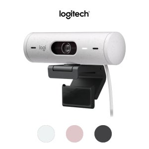 로지텍 브리오 500 웹캠 화상회의 온라인수업 화상카메라 내장마이크 HD 1080p 화이트