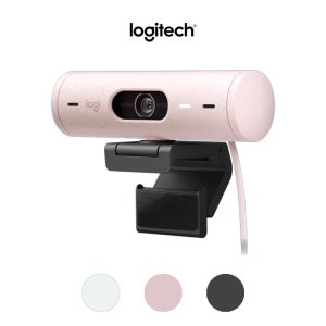 로지텍 브리오 500 웹캠 화상회의 온라인수업 화상카메라 내장마이크 HD 1080p 핑크
