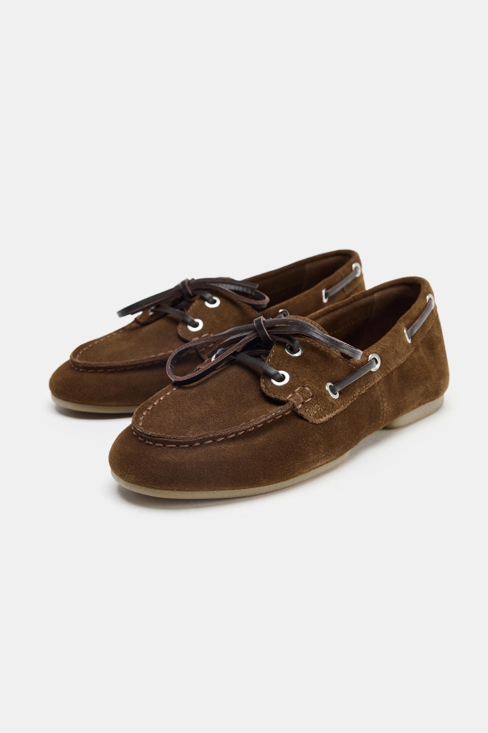 자라 공홈 스티치 스웨이드 모카신 SPLIT SUEDE TOPSTITCHED LOAFERS 2512/610