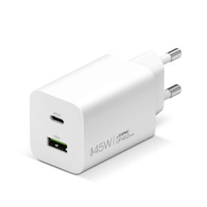 EFM ipTIME PD PPS 45W 2포트 GaN 충전기 UP452 PLUS 화이트 (케이블 미포함)