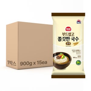 사조 해표 부드럽고 쫄깃한 국수 중면 900g x 15개 1박스 국물, 비빔국수 재료