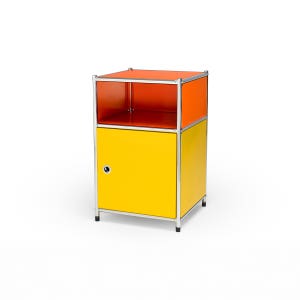 코낙 U236 캐비넷 모듈 협탁 가구 40x40x64 오렌지-옐로우