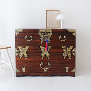 삼나무 나비 반닫이(90센티) 다용도 제기 혼수 수납 보관함