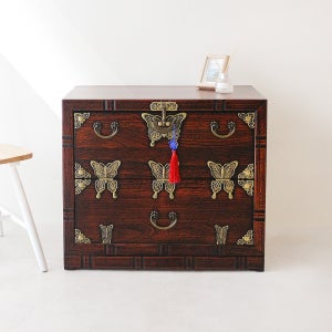 오동나무 나비 (조각) 제기 보관함(75센티) 다용도 제기 혼수 수납함