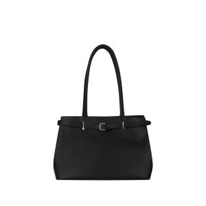 이프 모드 벨트 숄더 라지 백 블랙