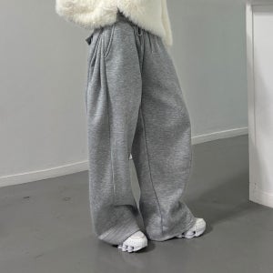 (당일배송) 5927. 뉴기모 버튼 백포켓 사이드턱 루즈핏 와이드핏 데일리 캐쥬얼 트레이닝 츄리닝 꾸안꾸 밴딩팬츠 - 블랙, 그레이, 브라운, 백멜란지