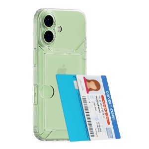 1+1 카드 2장 슬라이드 젤리 케이스 카메라보호 투명, 아이폰17