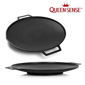 퀸센스 국산 솥뚜껑 IH 인덕션 티타늄 코팅 캠핑 그리들팬 30cm