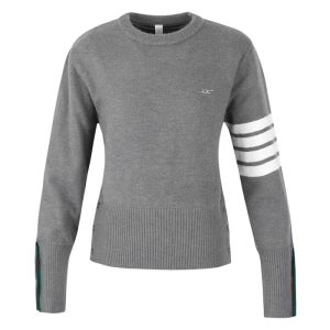 SNP골프 여성 프리미엄 사선라인 크루넥 니트탑