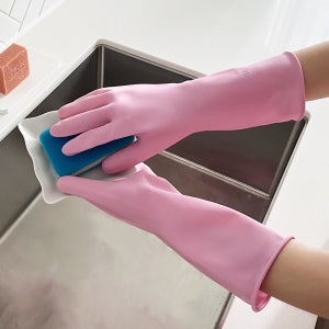 러버랩 국내산 잘 벗겨지는 특허안감 1초탈착 손이쏙 고무장갑 M(중형), 10개