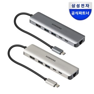 삼성전자 USB C 허브 6in1 PD100W 8K HDMI 멀티허브 SL-MH1061C 골드 노트북 갤럭시북 갤럭시탭 호환