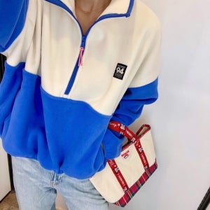 올드네이비 25FW 여성 오버사이즈 퍼포먼스 마이크로플리스 크롭 하프 지퍼 탑 3색 택1/