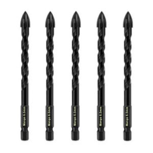 만능드릴비트 6.5MM 5개입 1세트 화살촉 대리석 멀티 포세린 타일 콘크리트 십자 임팩