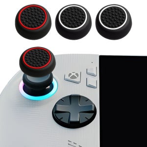 ASUS ROG Xbox Ally 호환 UMPC 블랙 라인 엠보 실리콘 스틱 캡 4P SET