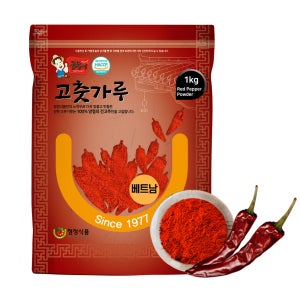 청정식품 베트남 100% 고운 고춧가루 1kg 소스용 아주 매운 땡초 떡볶이용 업소용