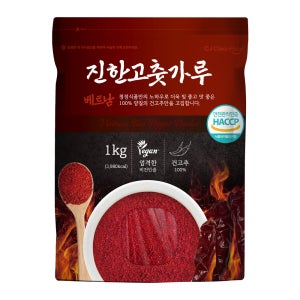 청정식품 베트남 100% 고운 고춧가루 1kg 소스용 아주 매운 땡초 떡볶이용 업소용
