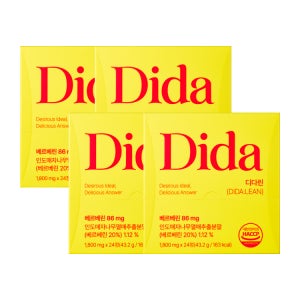 디다 디다린 베르베린 레몬맛 츄어블 캔디 24정, 4개