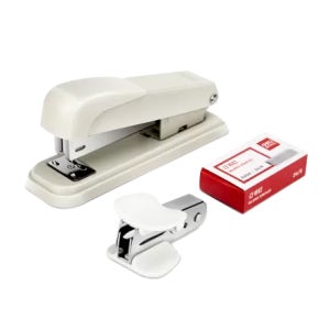 델리 0359GY 클래식 스테이플러 제침기 33호침 3종 세트 그레이