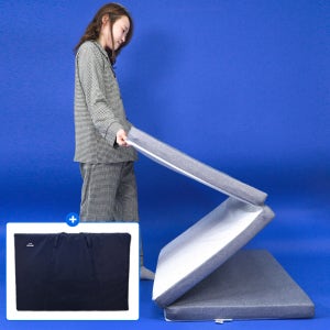 국산 카멜형 원룸 3단 접이식 매트리스 토퍼 바닥 침대 수면매트 1인용 7cm, Q(퀸)1500