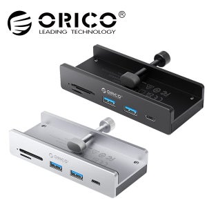 오리코 무전원 USB3.2 허브 3포트 + TF/SD 1포트 DIY설치 클립형 10Gbps Gen2