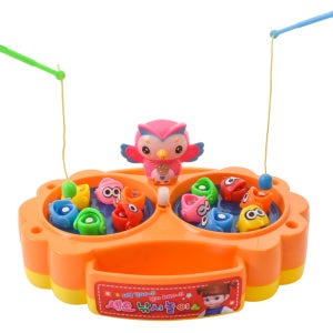 R 콩순이 미니 세요 낚시놀이 ks-1203 태엽 휴대용 자석낚시 물고기 장난감