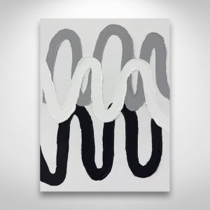 [Gallery Edition] 모던한 추상화 미술작품 카페인테리어 곡선패턴 흑백 그림액자