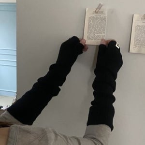 [데이엔더/5컬러] 레나 롱 니트 워머 장갑 l 겨울 보온 수족냉증 사무실 운전 반장갑