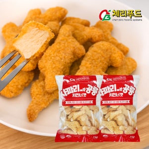 체리푸드 사파리에 간 공룡치킨너겟 순살 치킨 국내산 1kg, 2개