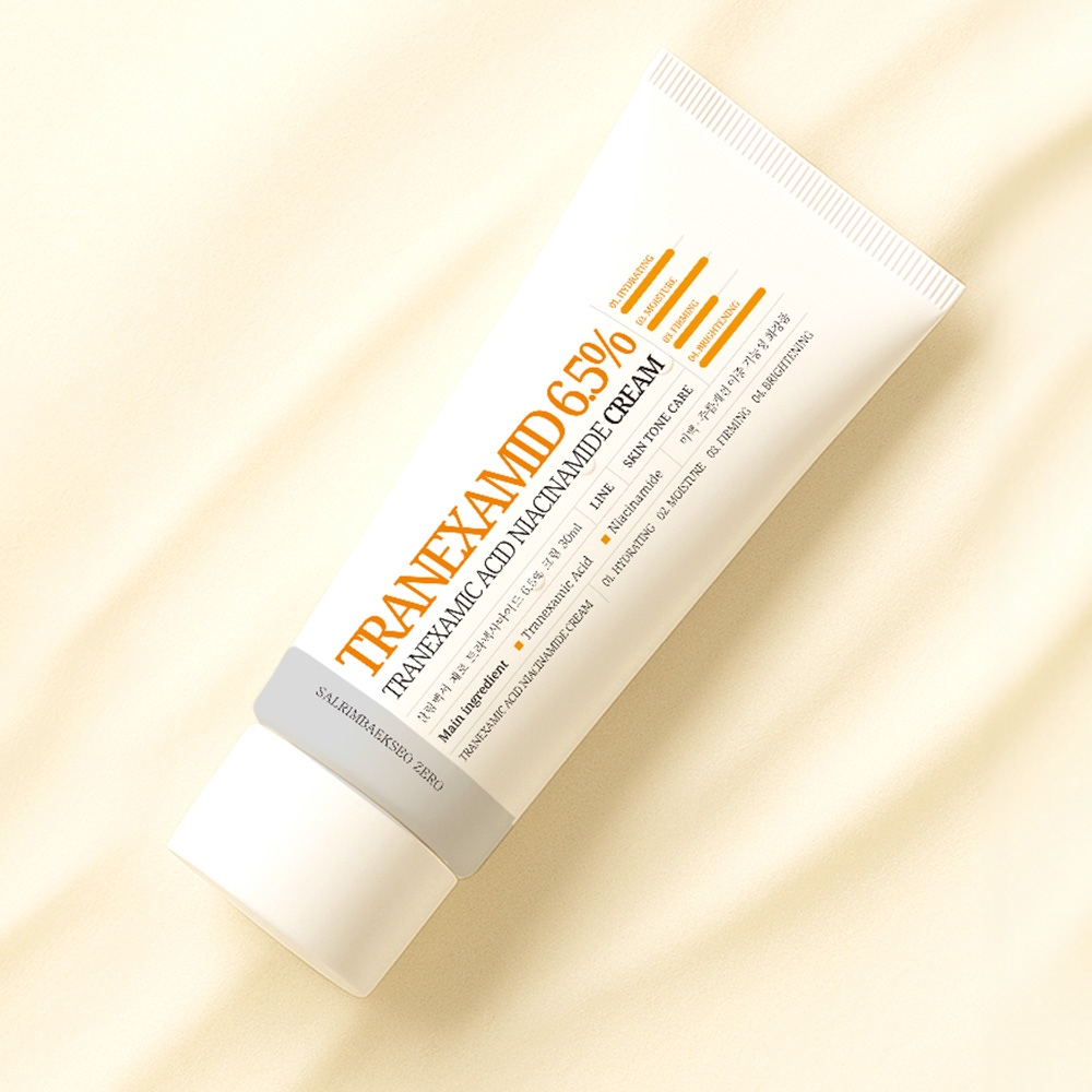 살림백서 제로 트라넥사마이드 6.5% 크림 30ml <b>트라넥삼산</b> 히알루론산 잡티 피부톤 개선