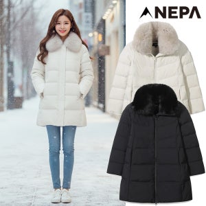 네파중량다운 여성 프리미아 노벨티 구스 거위털패딩 폭스퍼