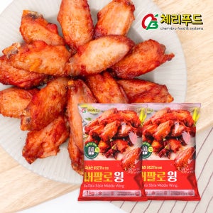 체리푸드 버팔로윙 닭날개 국내산 1kg, 2개