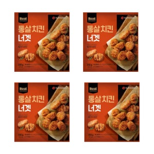 마니커에프앤지 리얼치킨 통살 치킨너겟 300g, 4개
