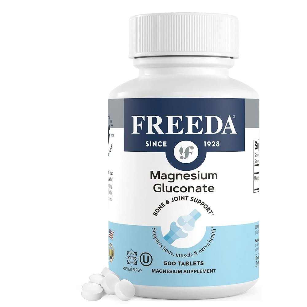 Freeda 마그네슘 글루콘산염 500정 500 Count (Pack of 1)