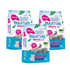 [오픈이벤트] 갸르릉연구소 바이오네이처 센스티브 100% 브라질산 카사바 고양이모래 12kg (4kg x 3포대)