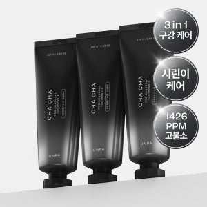 [NEW/런칭특가] 언파 차차 프로 시린이케어 차콜치약 100g, 3개