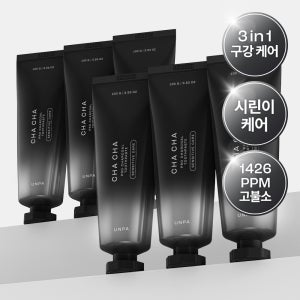 [NEW/런칭특가] 언파 차차 프로 시린이케어 차콜치약 100g, 6개