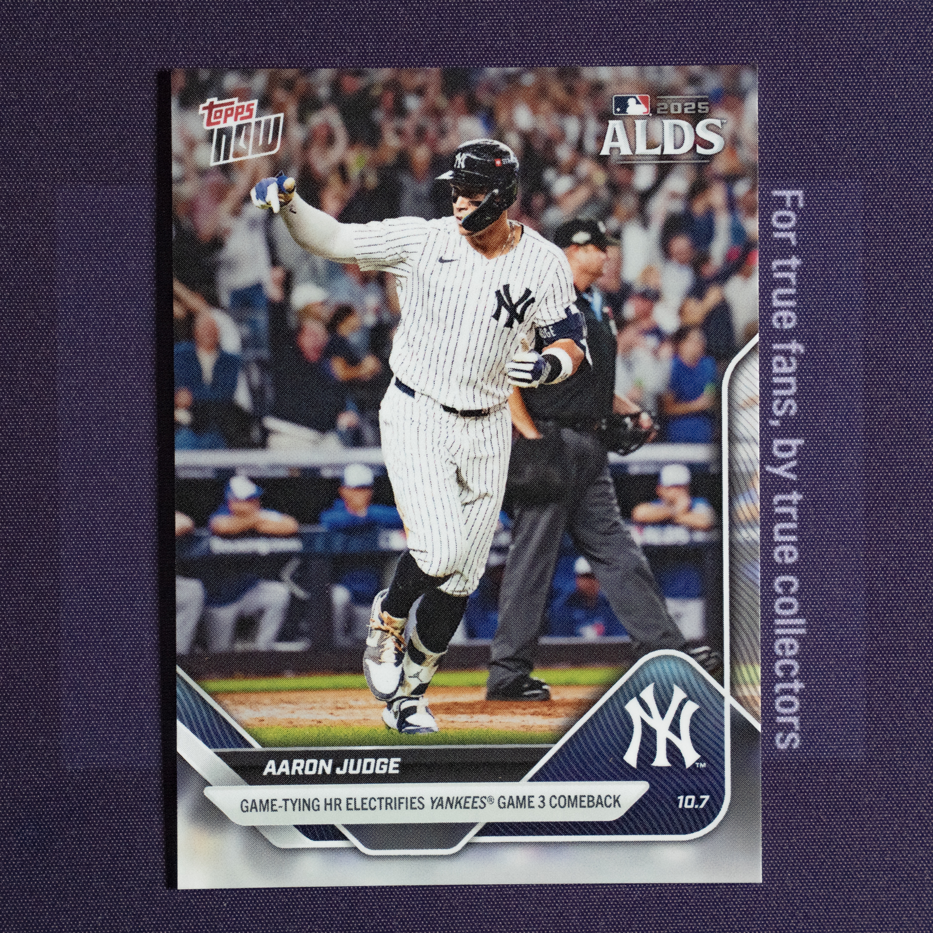 애런 저지 뉴욕 양키스 2025.10.7. MLB 탑스 나우 야구카드 TOPPS NOW 스포츠카드